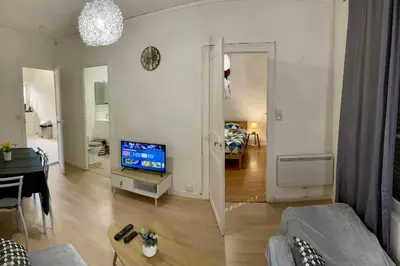 Télévision ou salle de divertissement dans l'établissement Apartment T2 Le Mans TGV Station