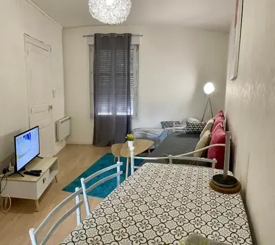 Télévision ou salle de divertissement dans l'établissement Apartment T2 Le Mans TGV Station