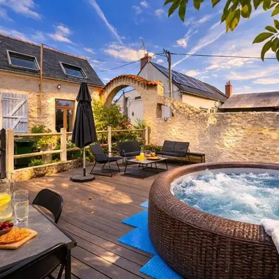 Gîte L'Arche - Maison familiale 7 pers avec jacuzzi privatif entre Blois et Amboise