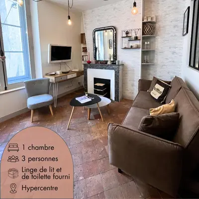 Télévision ou salle de divertissement dans l'établissement Côté Escaliers - Cosy appartement au cœur de Blois