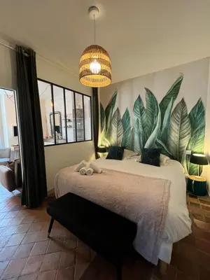 Un ou plusieurs lits dans un hébergement de l'établissement Côté Escaliers - Cosy appartement au cœur de Blois