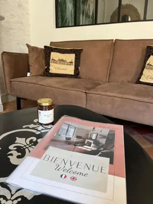 Coin salon dans l'établissement Côté Escaliers - Cosy appartement au cœur de Blois