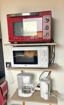 Cuisine ou kitchenette dans l'établissement Studio atypique Le Mans