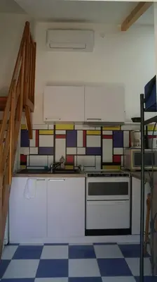 Cuisine ou kitchenette dans l'établissement Gîte Coco Studio à 20 km de Saumur