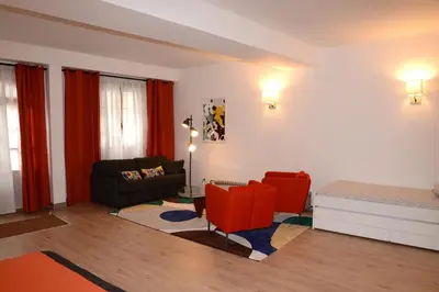 Coin salon dans l'établissement Les Chambres Panda