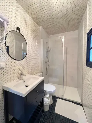 Salle de bains dans l'établissement La Suite Saphir