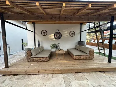 Coin salon dans l'établissement Gîte La Capucine