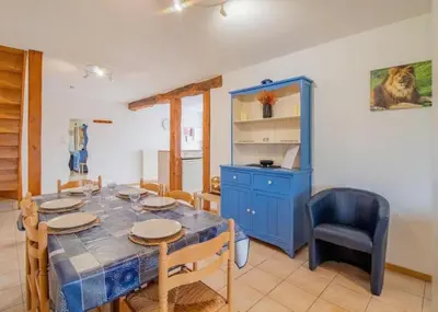 Cuisine ou kitchenette dans l'établissement Manoir Les Touches - Gîtes