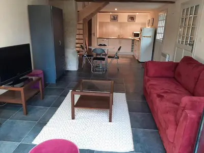Coin salon dans l'établissement Gîte des châteaux de la Loire