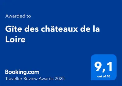 Certificat, récompense, panneau ou autre document affiché dans l'établissement Gîte des châteaux de la Loire