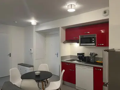 Cuisine ou kitchenette dans l'établissement Calm in Tours - Appartement T2