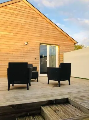 Coin salon dans l'établissement Maison 4 p. Château de la Loire