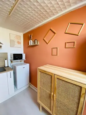 Cuisine ou kitchenette dans l'établissement Au cœur de Blois