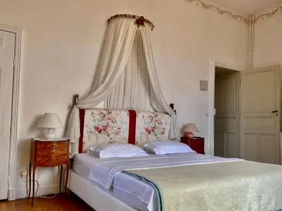 Un ou plusieurs lits dans un hébergement de l'établissement Château La Bainerie