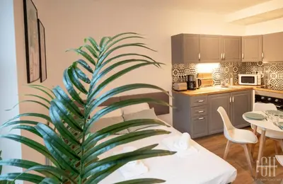 Cuisine ou kitchenette dans l'établissement Le Lagon / 100m Gare