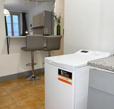 Cuisine ou kitchenette dans l'établissement Charme Historique de Beauvoir au Cœur de Blois