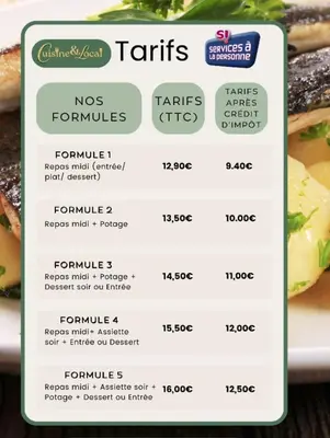 Nourriture dans la maison d'hôtes ou à proximité