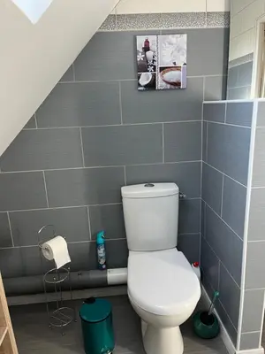 Salle de bains dans l'établissement Gîte du Ruisseau de la Renne
