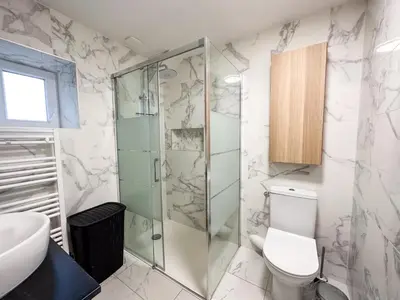 Salle de bains dans l'établissement Gîte L'Évasion Gelinoise
