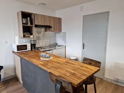 Cuisine ou kitchenette dans l'établissement Gite de Gabriel