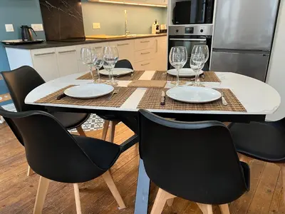 Cuisine ou kitchenette dans l'établissement Le Saint Nicolas~Hyper centre