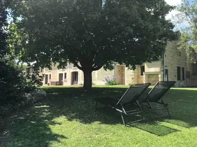 Jardin de l'établissement Gîte AU BOOM COEUR forfait Spa et Petit déjeuner inclus