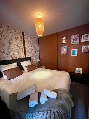 Un ou plusieurs lits dans un hébergement de l'établissement Côté Médicis - Cosy appartement au coeur de Blois