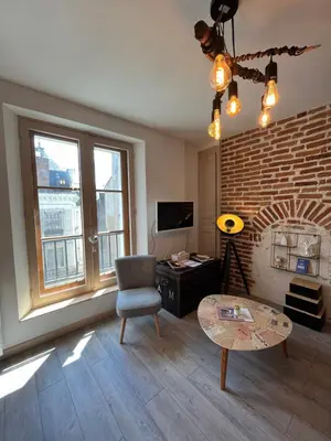 Télévision ou salle de divertissement dans l'établissement Côté Médicis - Cosy appartement au coeur de Blois