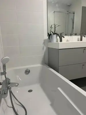 Salle de bains dans l'établissement La Villa Coquette