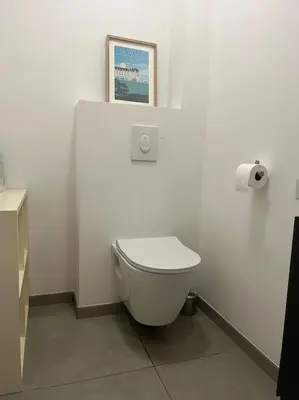 Salle de bains dans l'établissement La Villa Coquette