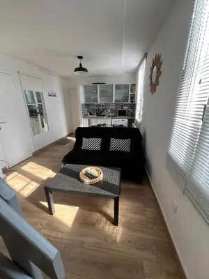 Coin salon dans l'établissement Appartement T1B place saint Anne