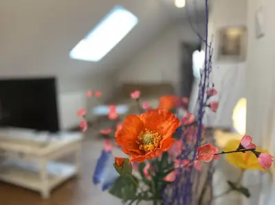 Un ou plusieurs lits dans un hébergement de l'établissement Le studio de Mamy Jacquotte Centre Cour-Cheverny