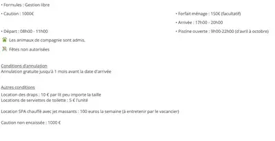 Plan de l'établissement Gîte Les Raudières 3 étoiles - Piscine et Spa
