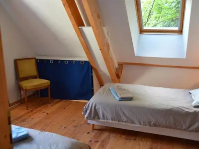 Un ou plusieurs lits dans un hébergement de l'établissement Maison de caractère 1840 en Touraine avec grand jardin, pêche, à proximité de Loches et châteaux. - FR-1-381-558