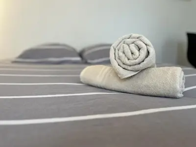 Un ou plusieurs lits dans un hébergement de l'établissement La Loge - Studio - Centre - 2 pers