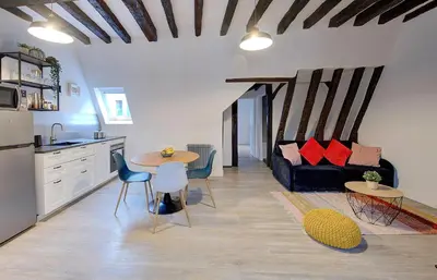 Cuisine ou kitchenette dans l'établissement Cœur de Ville - T3 - 6 personnes - Arrivée Autonome