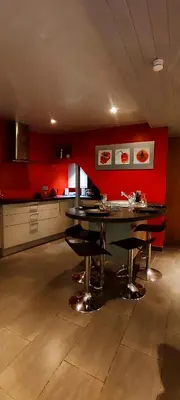 Cuisine ou kitchenette dans l'établissement Le Petit Prieuré Langeais