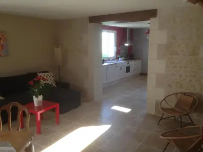 Cuisine ou kitchenette dans l'établissement La Grange de la Chaise