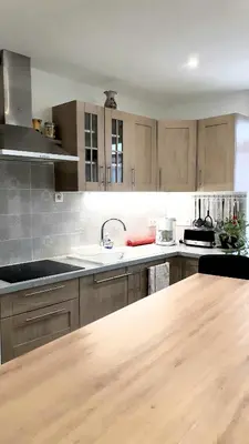 Cuisine ou kitchenette dans l'établissement La Maison du Gaillard