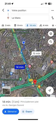 Plan de l'établissement Maison 6 personnes avec parking privé (à 1km du circuit et à 270 mètres de l’arrêt tram T1-Jules Raimu)