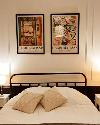 Un ou plusieurs lits dans un hébergement de l'établissement Grande maison bourgeoise La Flèche, centre ville
