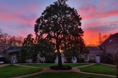 Lever ou coucher de soleil vu de la maison de vacances ou à proximité