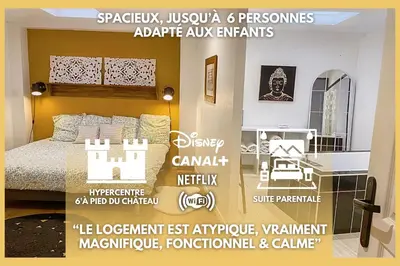 Un ou plusieurs lits dans un hébergement de l'établissement Troglodyte d’exception au cœur de Blois