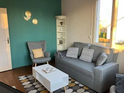 Coin salon dans l'établissement Maison calme entre Loire et Châteaux.