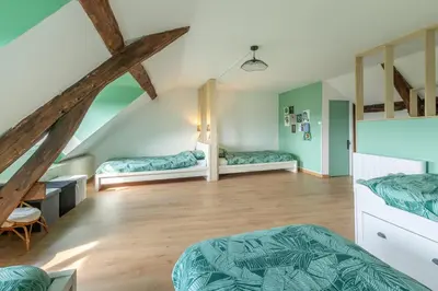 Un ou plusieurs lits dans un hébergement de l'établissement La Villa Romaine, Jacuzzi 15 min du Zoo de Beauval