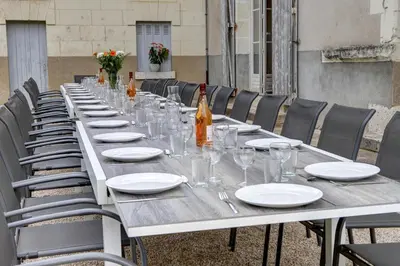 Restaurant ou autre lieu de restauration dans l'établissement Le Domaine du Bas Guéret