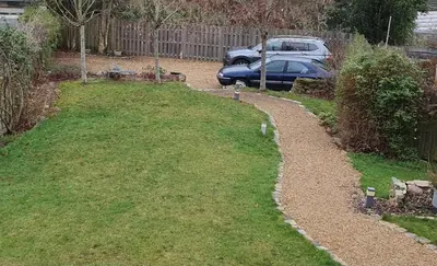 Jardin de l'établissement Chb double avec baignoire