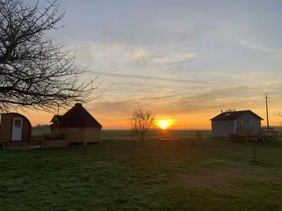 Lever ou coucher de soleil vu de le B&B/chambre d'hôtes ou à proximité