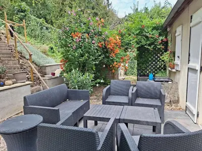 Jardin de l'établissement Le Sapin Parasol - House for 7 people.