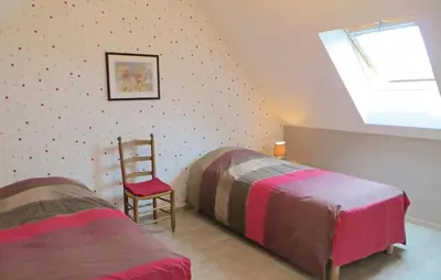 Un ou plusieurs lits dans un hébergement de l'établissement Lovely Home In Brain-Sur-Alonnes